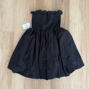 NWT Forever 21 Bubble Lace Trim Black Mini Dress